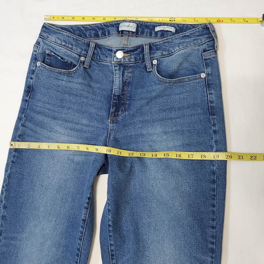 Wonderly Slim Boyfriend  High Rise Jeans Size 10 - Picture 6 of 9